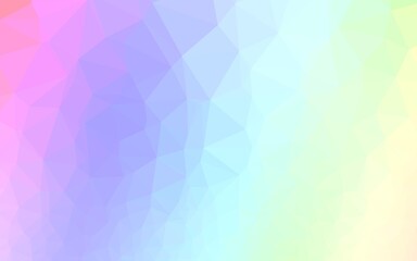 Naklejka premium Light Multicolor, Rainbow vector abstract mosaic pattern. Geometric illustration in Origami style with gradient. The best triangular design for your business.