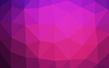 Dark Pink vector blurry triangle texture. Brand new colorful illustration in with gradient. Triangular pattern for your business design.