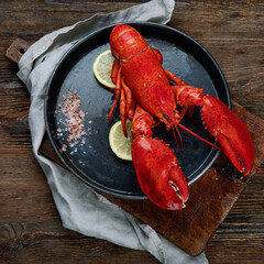 Freshly boiled lobster