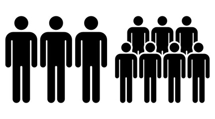 Crowd sign. People symbol