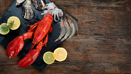 Freshly boiled lobster