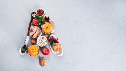 Christmas Tree made of holiday food