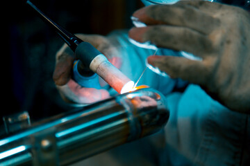 TIG welding of polished stainless steel pipe
