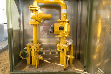 Natural gas cabin with valves
