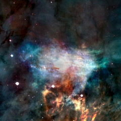 Starry deep outer space. Elements of this image furnished by NASA