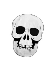 Illustration design of skull on white background