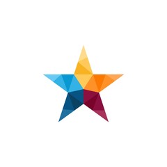 star abstract colorful logo design