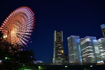 横浜みなとみらいの夜景