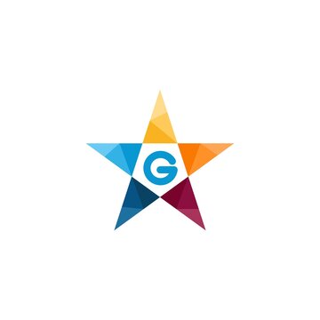 G Letter Star Abstract Colorful Logo Design