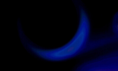 blue color crescent lens flare dark background