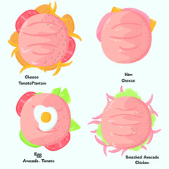 tasty arepas pack illustration flat design