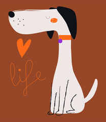 Vector Illustration of pug dog