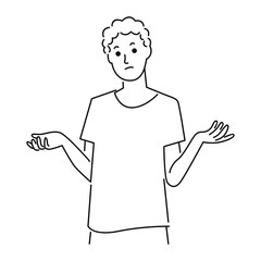 Man thinking of choices. Yes or No