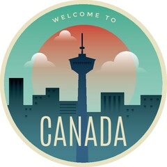 Fototapeta premium Welcome to canada label design