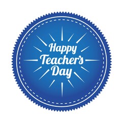 teachers day label design