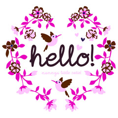 vector illustration of floral border