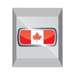 canada flag button design