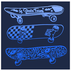 vector illustration of Skating board