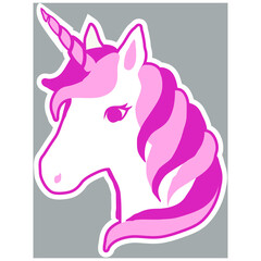 vector illustration of unicorn cartoon