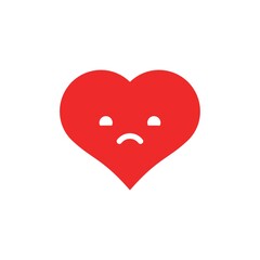 heart with sad face