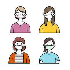 マスクをした女性