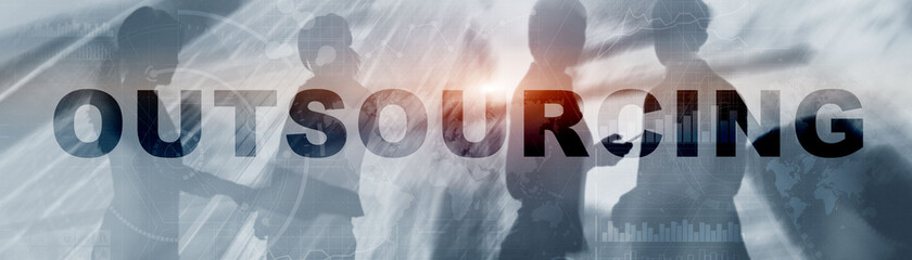 Outsourcing Service Workforce. Global Business Industry Concept. Business Banner.