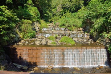 Fototapeta na wymiar Was taken in Hsinchu of Taiwan,the waterfall and stream