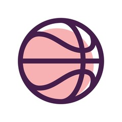 Basketball on a white background