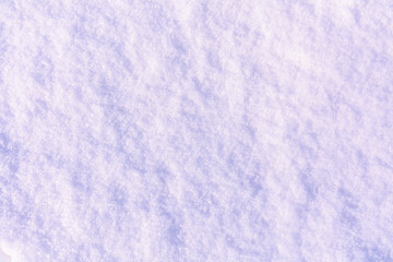 Texture of the white fluffy snow for background