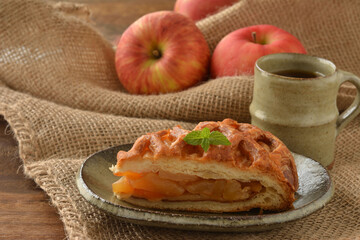Apple pie and a cup of coffee