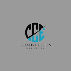  CCE Letter Logo Design Cross Monogram Icon.