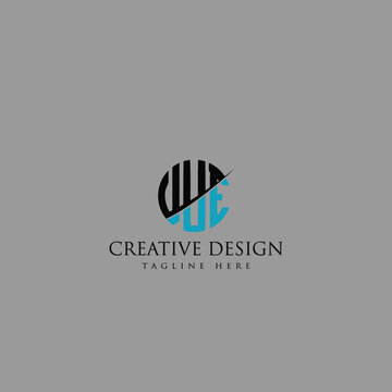  UUE Letter Logo Design Cross Monogram Icon.