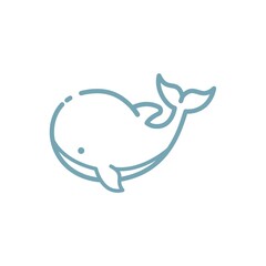 Whale on a white background