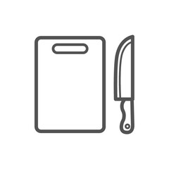 chopping board and kitchen knife