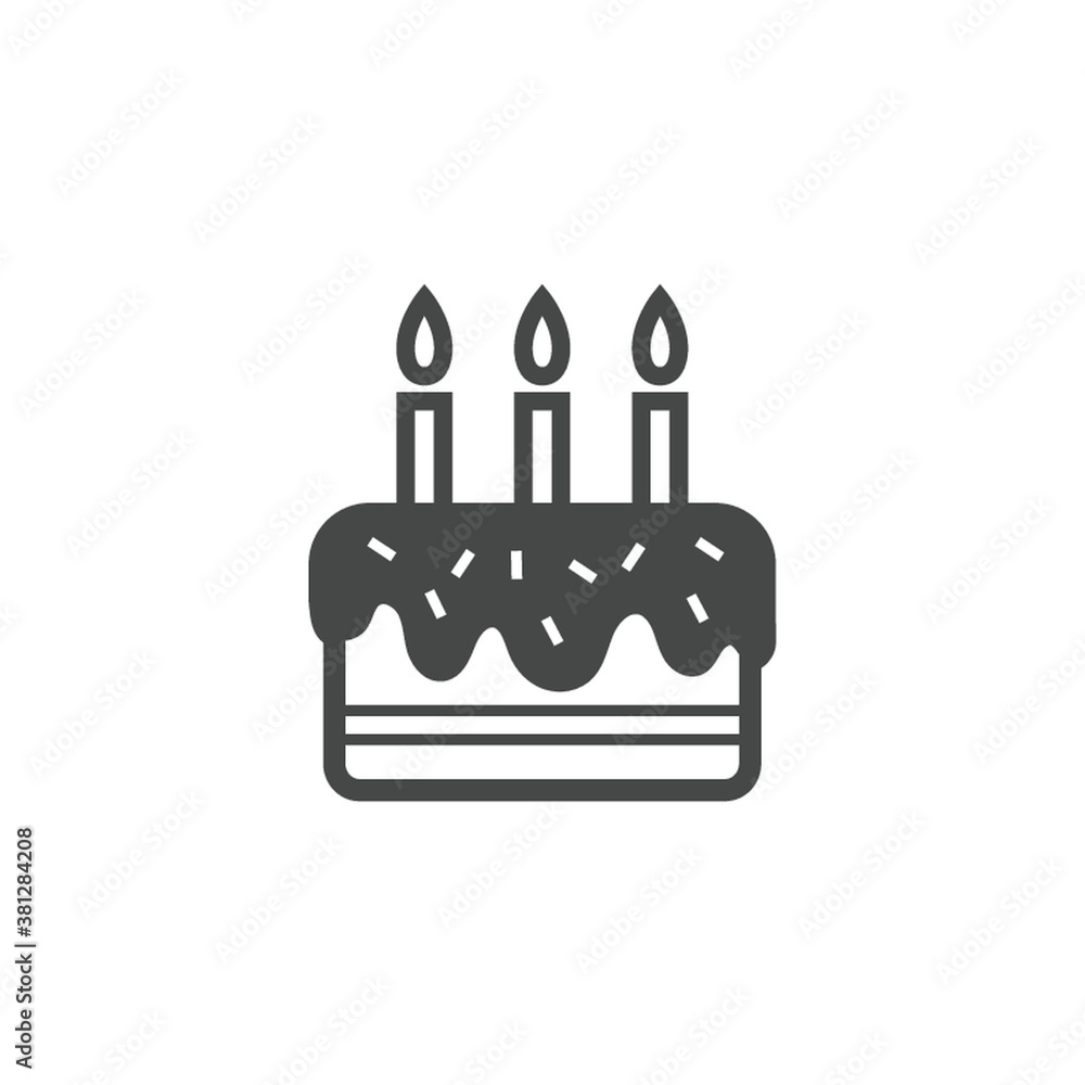 Wall mural birthday cake icon