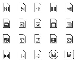Sim icon set