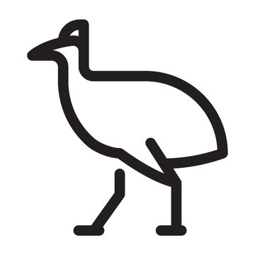 recommend clip art: Cassowary on a white background