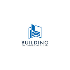 Building logo design. Real estate icon logotype construction vector