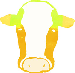 This is a illustration of Hand drawn realistic dairy cowillustration