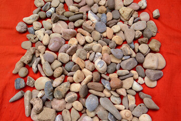 multicolored sea stones of different shades and colors