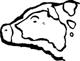 This is a illustration of  Hand drawn realistic dairy cow