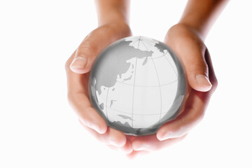 子供の手と地球