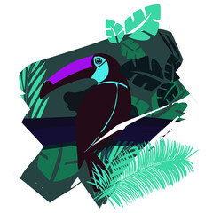 Vector Illustration of Toucans bird