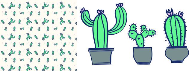 Vector Illustration of cactus plant