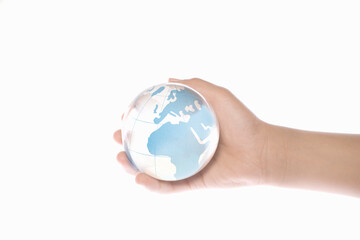子供の手と地球