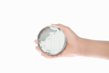 子供の手と地球