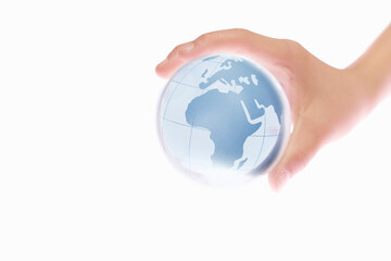 子供の手と地球