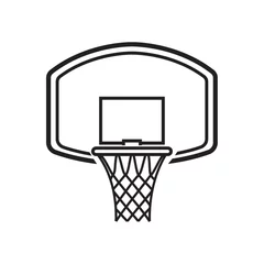 Fotobehang basketball hoop © captainvector