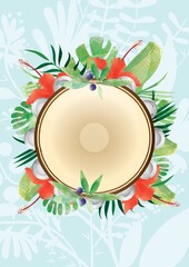 floral tambourine design