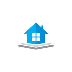 Book House Vector , Real Estate Logo
